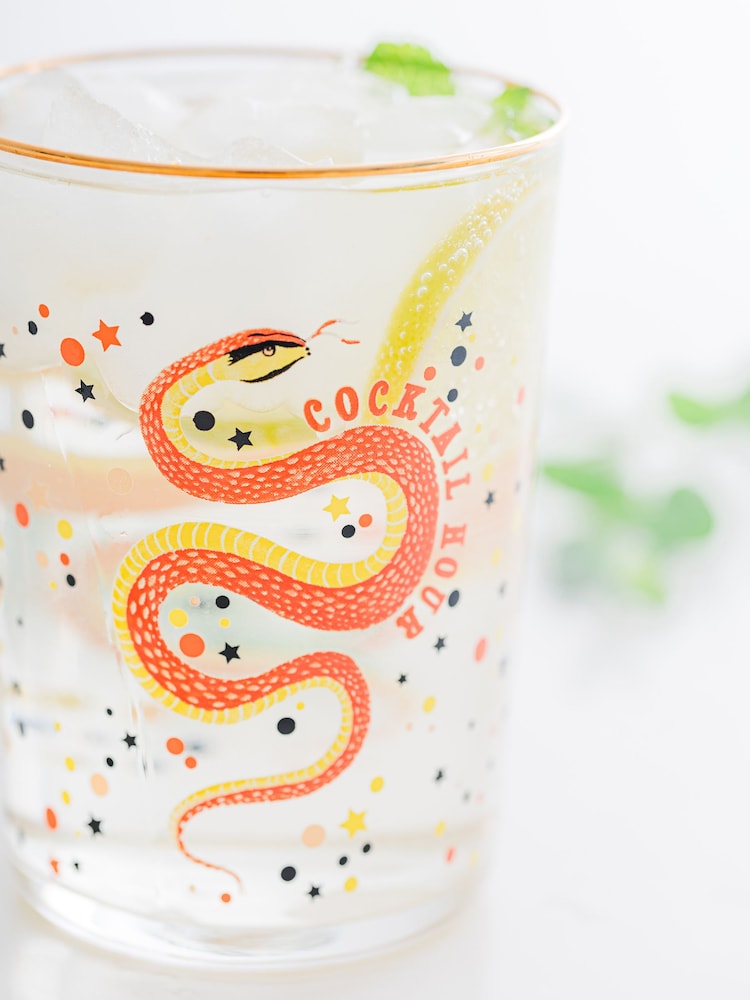 Yvonne Ellen Set of 2 Snakey Hi Ball Glasses - Image 2 of 3