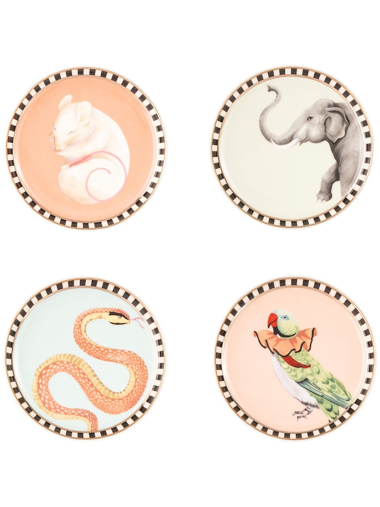 Yvonne Ellen Set of 4 Ceramic Animals Coasters - Image 2 of 2 Yvonne Ellen Set of 4 Ceramic Animals Coasters - Image 2 of 2