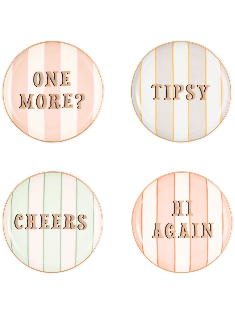 Yvonne Ellen Ceramic Friends COASTERS SET OF 4 - Image 2 of 2