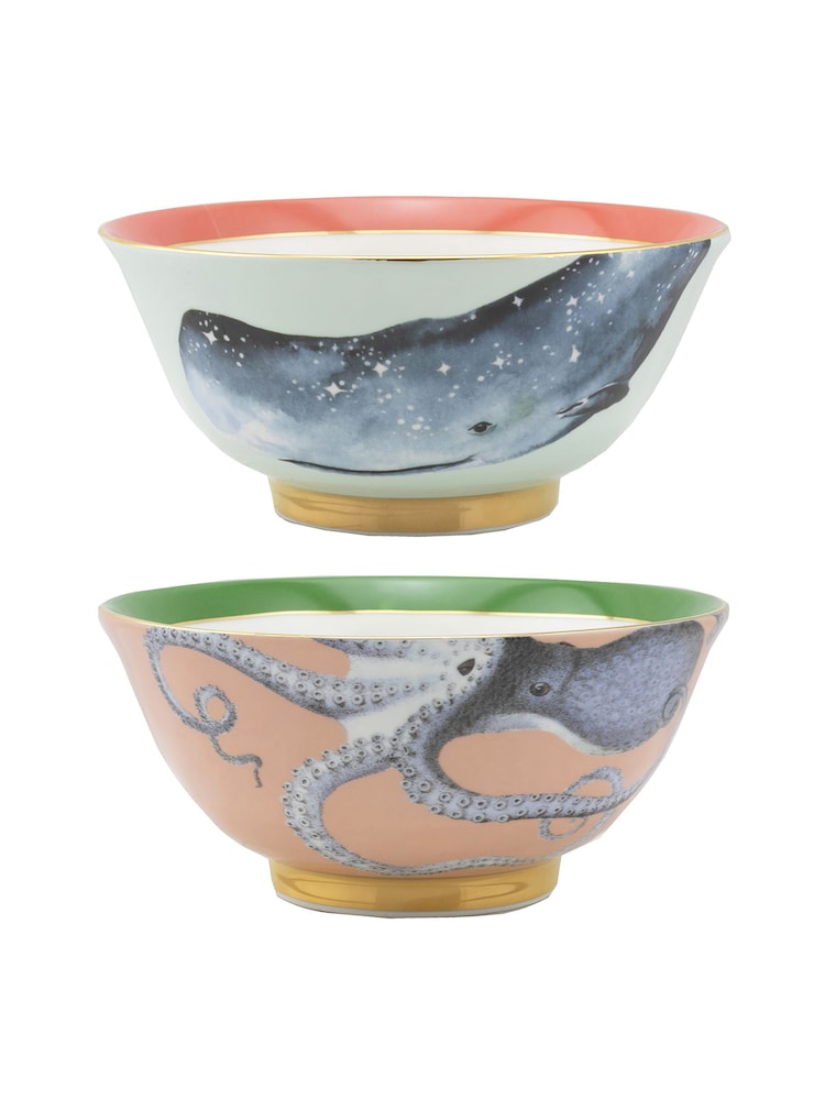 Yvonne Ellen Set of 2 Rice Bowls With Noodle Bowl CHOPSTICKS - Image 2 of 2