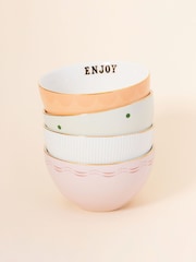 Yvonne Ellen Slogan Cereal BOWLS SET OF 4 - Image 1 of 2