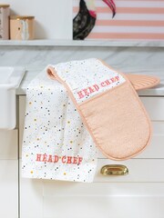 Yvonne Ellen Head Chef 100% Cotton Double Oven Gloves - Image 1 of 3