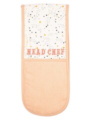 Yvonne Ellen Head Chef 100% Cotton Double Oven Gloves - Image 2 of 3