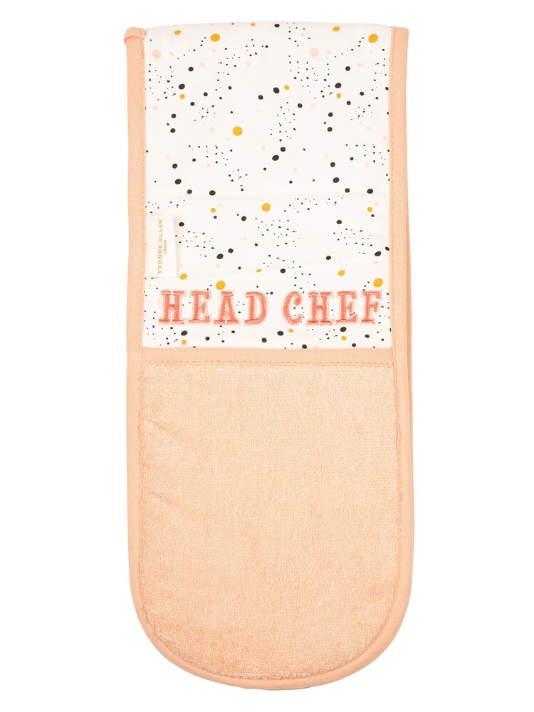 Yvonne Ellen Head Chef 100% Cotton Double Oven Gloves - Image 2 of 3