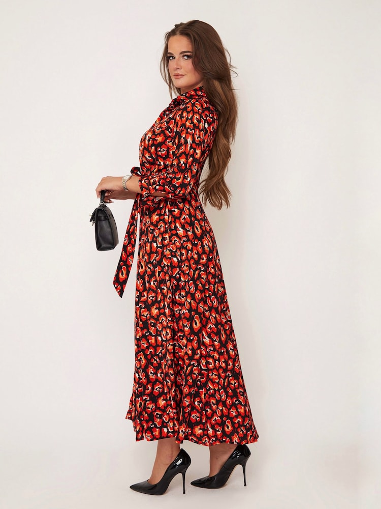 Girl In Mind Orange Brielle Shirt Maxi Dress - Image 2 of 3