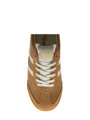 Gola Brown Ladies Elan Suede Lace-Up Trainers - Image 4 of 4