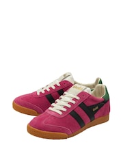 Gola Purple Ladies Elan Suede Lace-Up Trainers - Image 2 of 4
