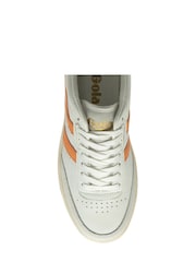 Gola Pearl White Ladies Falcon Leather Lace-Up Trainers - Image 4 of 4
