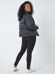 Roman Black Petite Padded Puffer Coat - Image 2 of 5