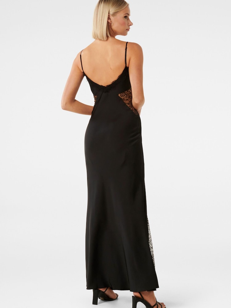 Forever New Black Bailey Lace Splice Maxi Dress - Image 2 of 4