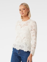 Forever New White Lucille Lace Shell Top - Image 3 of 5