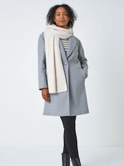 Roman Grey Petite Smart Button Coat - Image 4 of 5