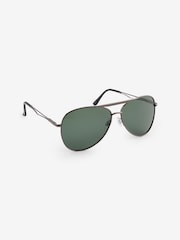 Gunmetal Grey/Green Style Polarised Sunglasses - Image 2 of 5