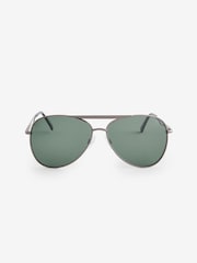 Gunmetal Grey/Green Style Polarised Sunglasses - Image 3 of 5