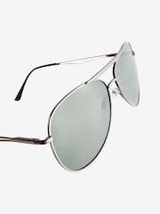 Gunmetal Grey/Green Style Polarised Sunglasses - Image 4 of 5