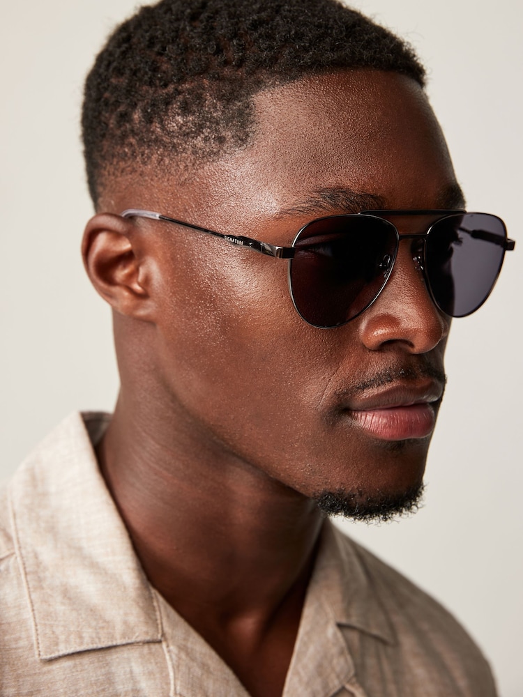 Black Signature Polarised Style Sunglasses - Image 1 of 5