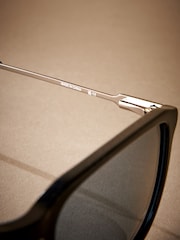 Black Signature Polarised Wayfarer Sunglasses - Image 4 of 5