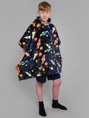 Bedlam Blue Supersonic Super Cosy Plush Hooded Throw - Image 1 of 4