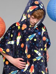 Bedlam Blue Supersonic Super Cosy Plush Hooded Throw - Image 2 of 4