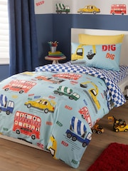 Bedlam Blue On The Move Easy Care Duvet Cover Set - Image 1 of 3
