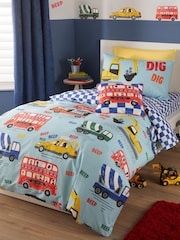 Bedlam Blue On The Move Easy Care Duvet Cover Set - Image 3 of 3