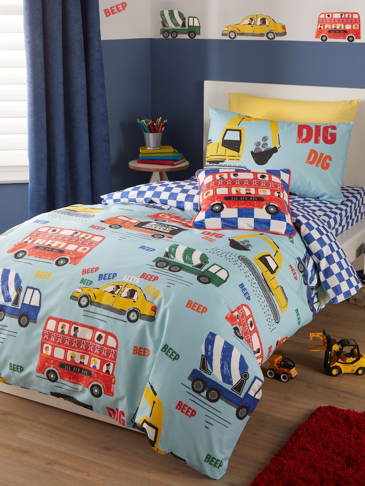 Bedlam Blue On The Move Easy Care Duvet Cover Set - Image 3 of 3