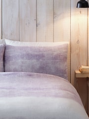 Appletree Purple Anson Stripe 100 Brushed 100% Cotton Duvet Cover Set - Image 2 of 4