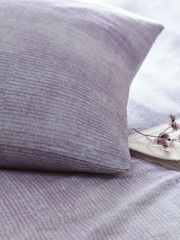 Appletree Purple Anson Stripe 100 Brushed 100% Cotton Duvet Cover Set - Image 3 of 4