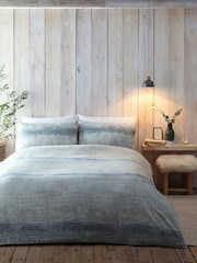 Appletree Green Anson Stripe 100 Brushed 100% Cotton Duvet Cover Set - Image 2 of 4