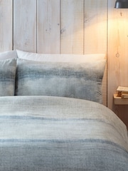 Appletree Green Anson Stripe 100 Brushed 100% Cotton Duvet Cover Set - Image 3 of 4