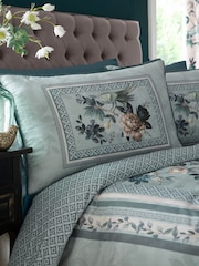 Appletree Blue Windsford 200 Thread Count 100% Cotton Duvet Cover Set - Image 2 of 4
