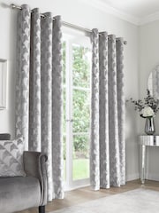 Appletree Quentin Luxe Jacquard Eyelet Curtains - Imagem 1 de 3