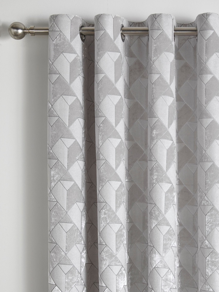 Appletree Quentin Luxe Jacquard Eyelet Curtains - Imagem 2 de 3