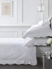 Appletree Scallop Edge 200 Thread Count 100% Cotton Duvet Cover Set - Изображение 1 из 4