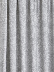 Dreams & Drapes Grey Aveline 100% Cotton Pencil Pleat Curtains - Image 4 of 4