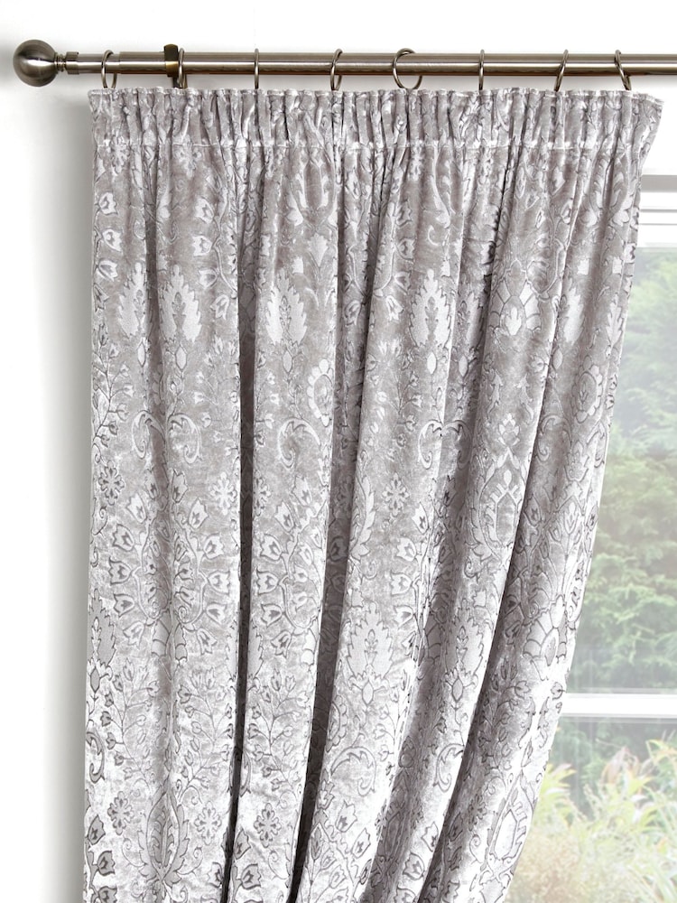 Curtina Trinity Velvet Jacquard Lápis Pregas Curtains - Imagem 2 de 4