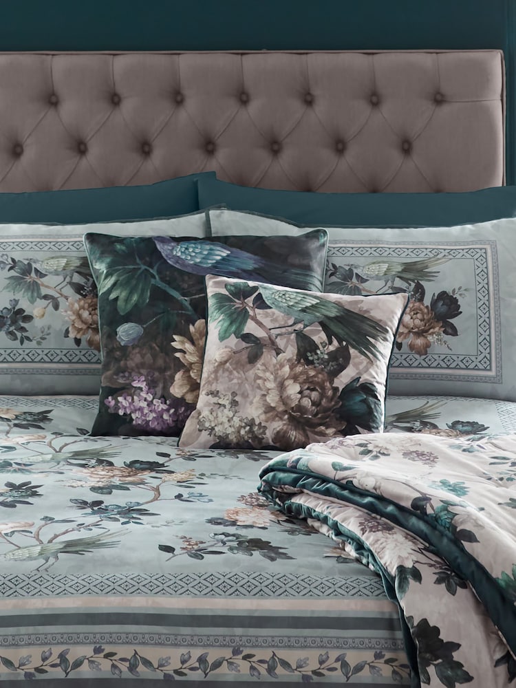 Appletree Blue Winchester Luxe Velvet Filled Cushion - Image 1 of 5