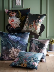 Appletree Blue Winchester Luxe Velvet Filled Cushion - Image 2 of 5