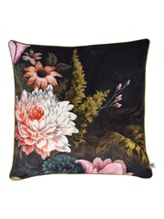 Appletree Blue Kennington Luxe Velvet Filled Cushion - Image 3 of 5