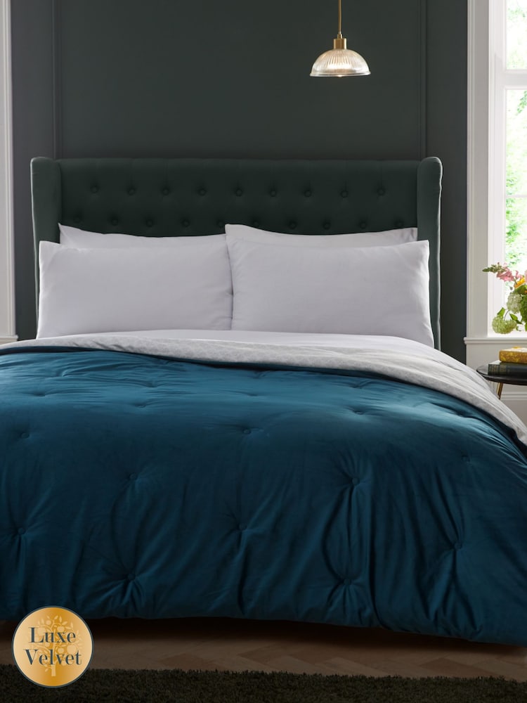 Appletree Blue Austell Luxe Velvet Bedspread - Image 1 of 3