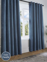 Curtina Textured Chenille Luxe Eyelet Curtains - Imagem 1 de 3