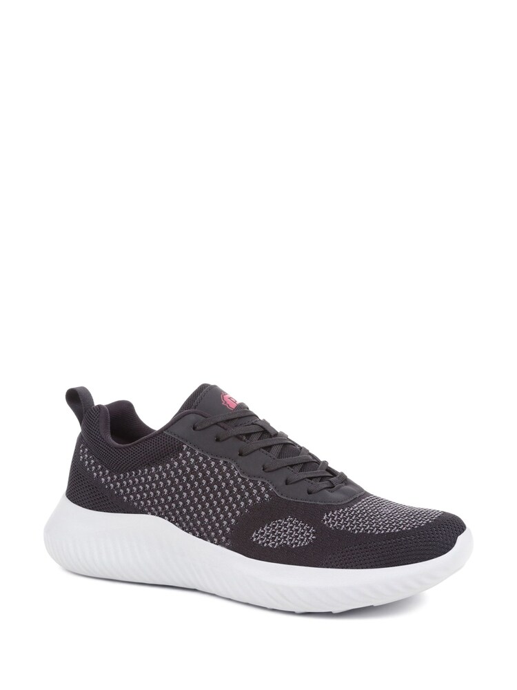 Pavers Lightweight Lace-Up Black Trainers - Image 2 of 5