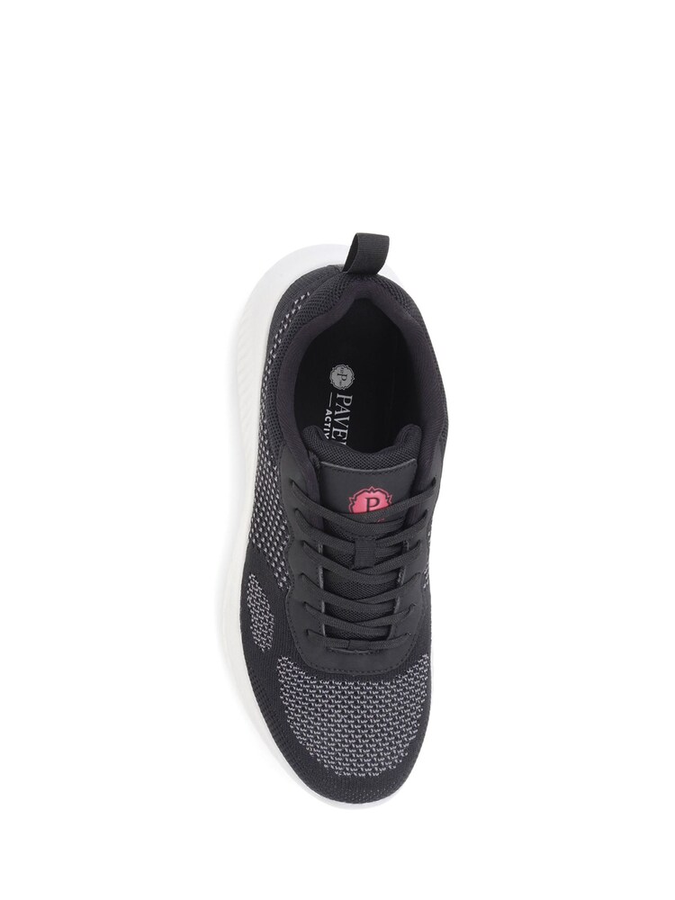 Pavers Lightweight Lace-Up Black Trainers - Image 4 of 5