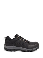 Pavers Steel Toe Cap Lace-Up Black Shoes - Image 1 of 5