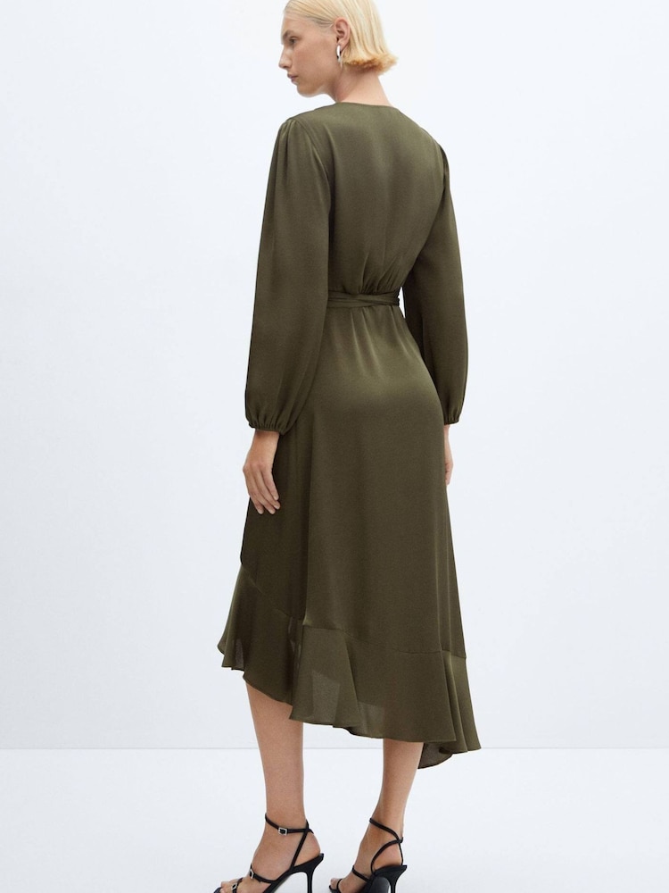 Mango Positano Ruffle Wrap Dress - Image 2 of 6