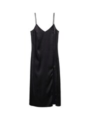 Mango Side-Slit Satin Black Dress - Image 7 of 7