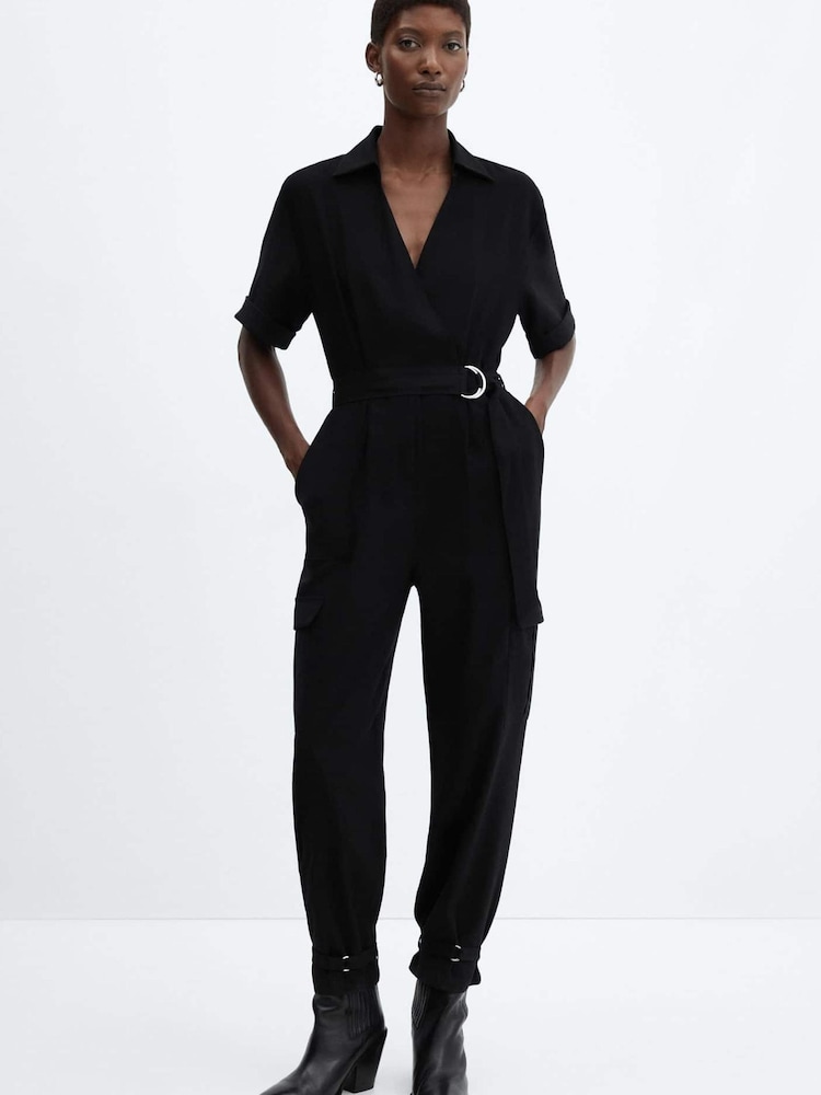 Mango Liv Cargo Jumpsuit with Pockets - Image 1 of 1