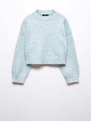 Mango Dulce Puffed Sleeves Crop Sweater - Image 6 of 7