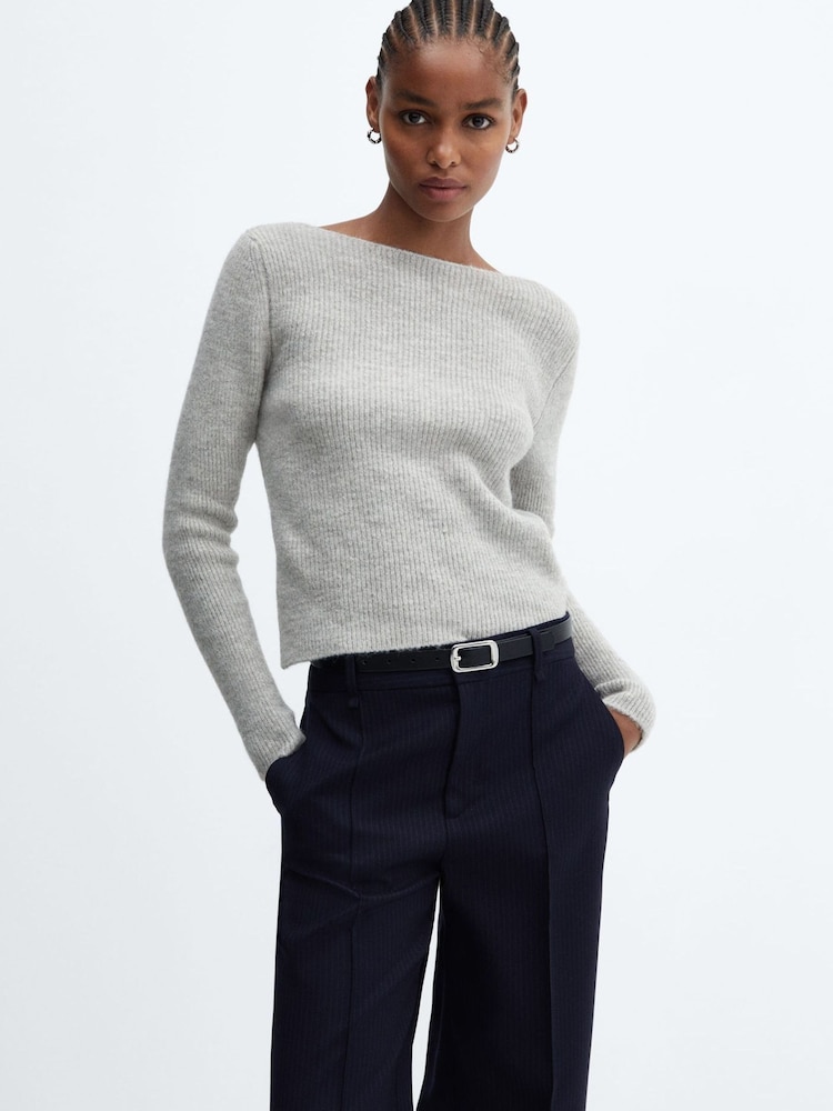 Mango Rosa Boat-neck Knitted Sweater - Image 1 of 7 Mango Rosa Boat-neck Knitted Sweater - Image 1 of 7