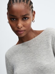 Mango Rosa Boat-neck Knitted Sweater - Image 4 of 7